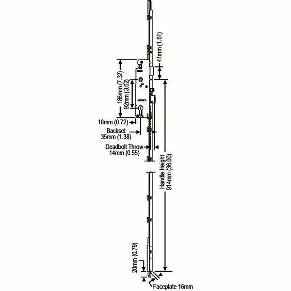 Manual Shootbolt Lock Ext, Strybuc, Mfr#: 850-8778339